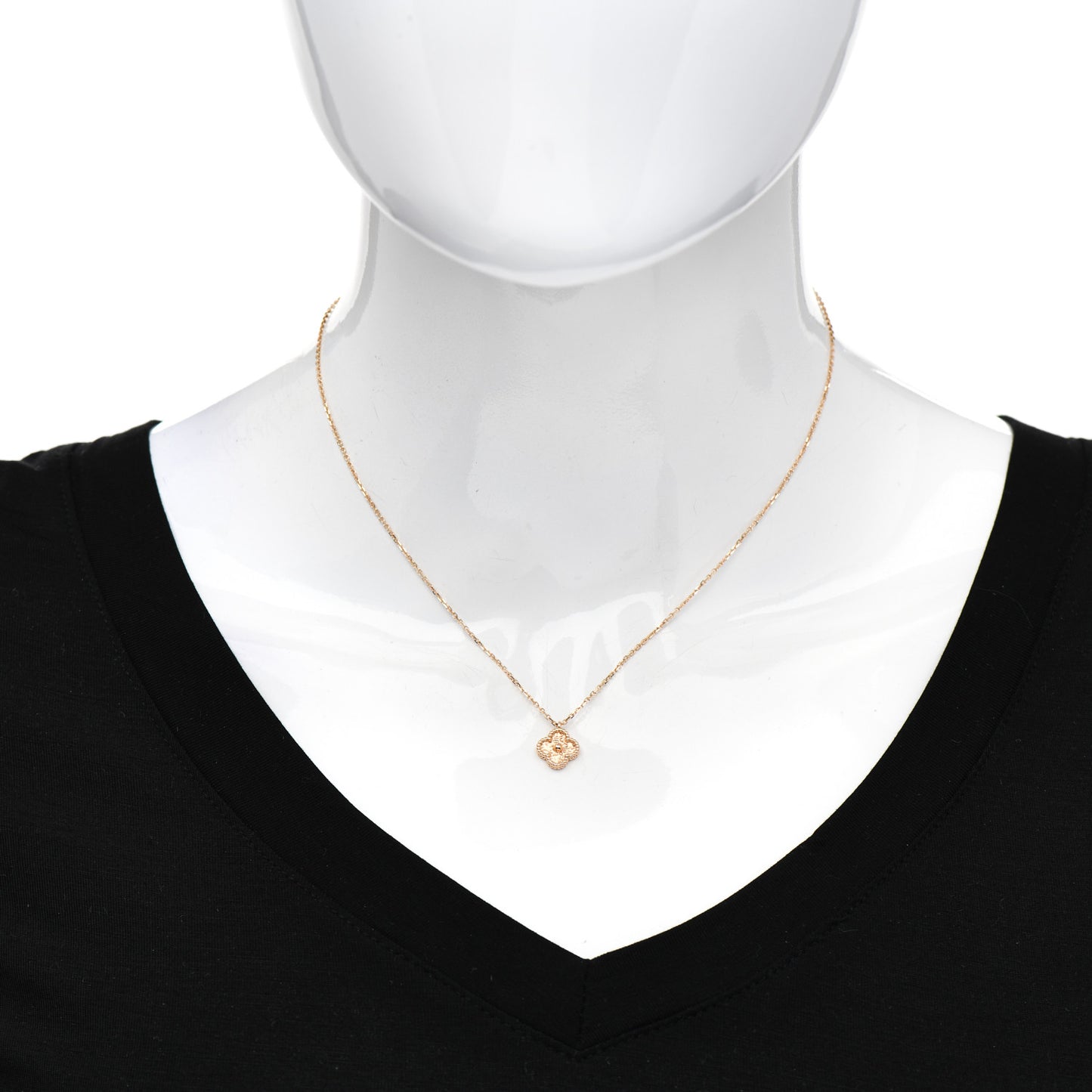 18K Rose Gold Sweet Alhambra Pendant Necklace