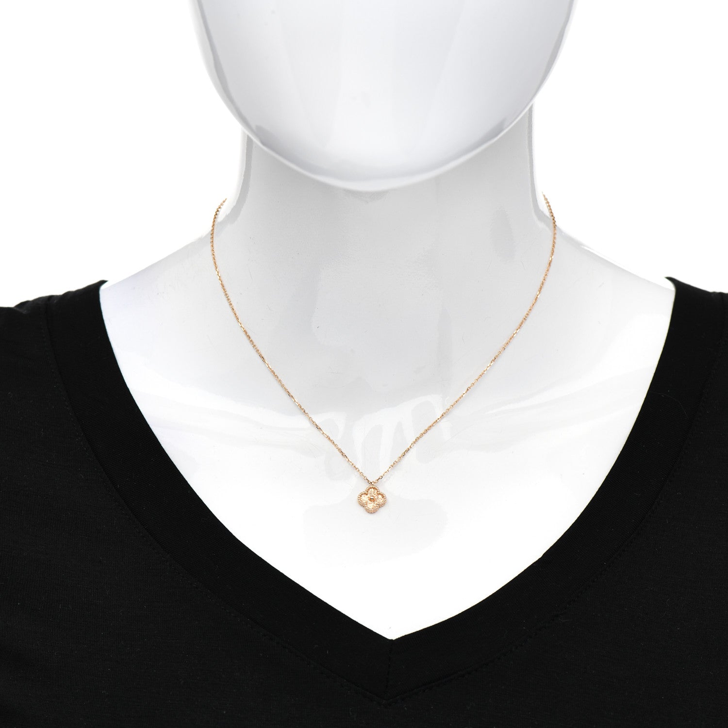 Van Cleef & Arpels 18K Rose Gold Sweet Alhambra Pendant Necklace 2 of 5