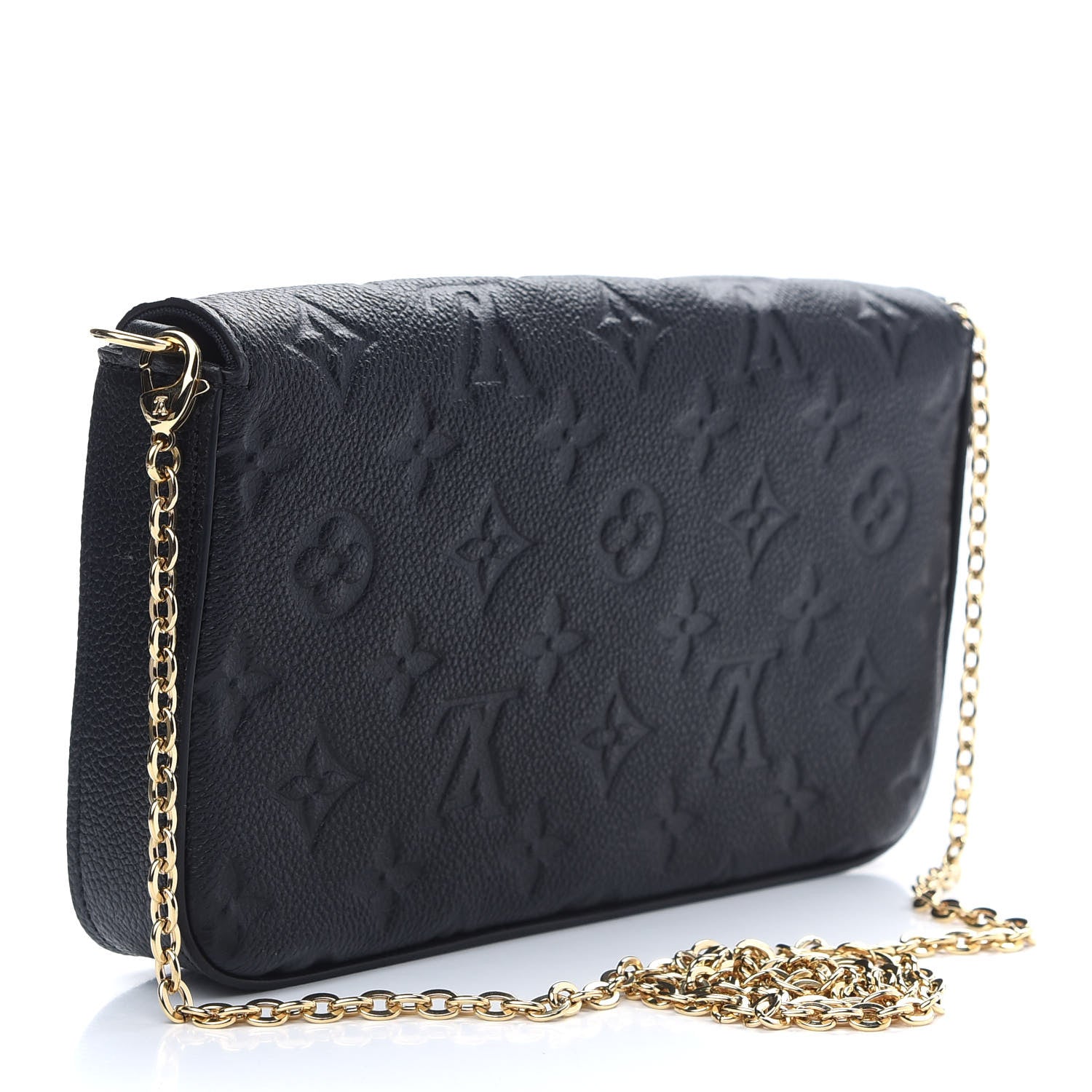 Louis Vuitton Empreinte Pochette Felicie Chain Wallet Black 4 of 9