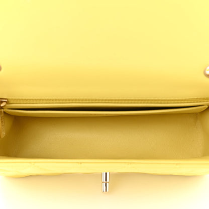 Chanel Lambskin Quilted Mini Rectangular Flap Light Yellow 5 of 11