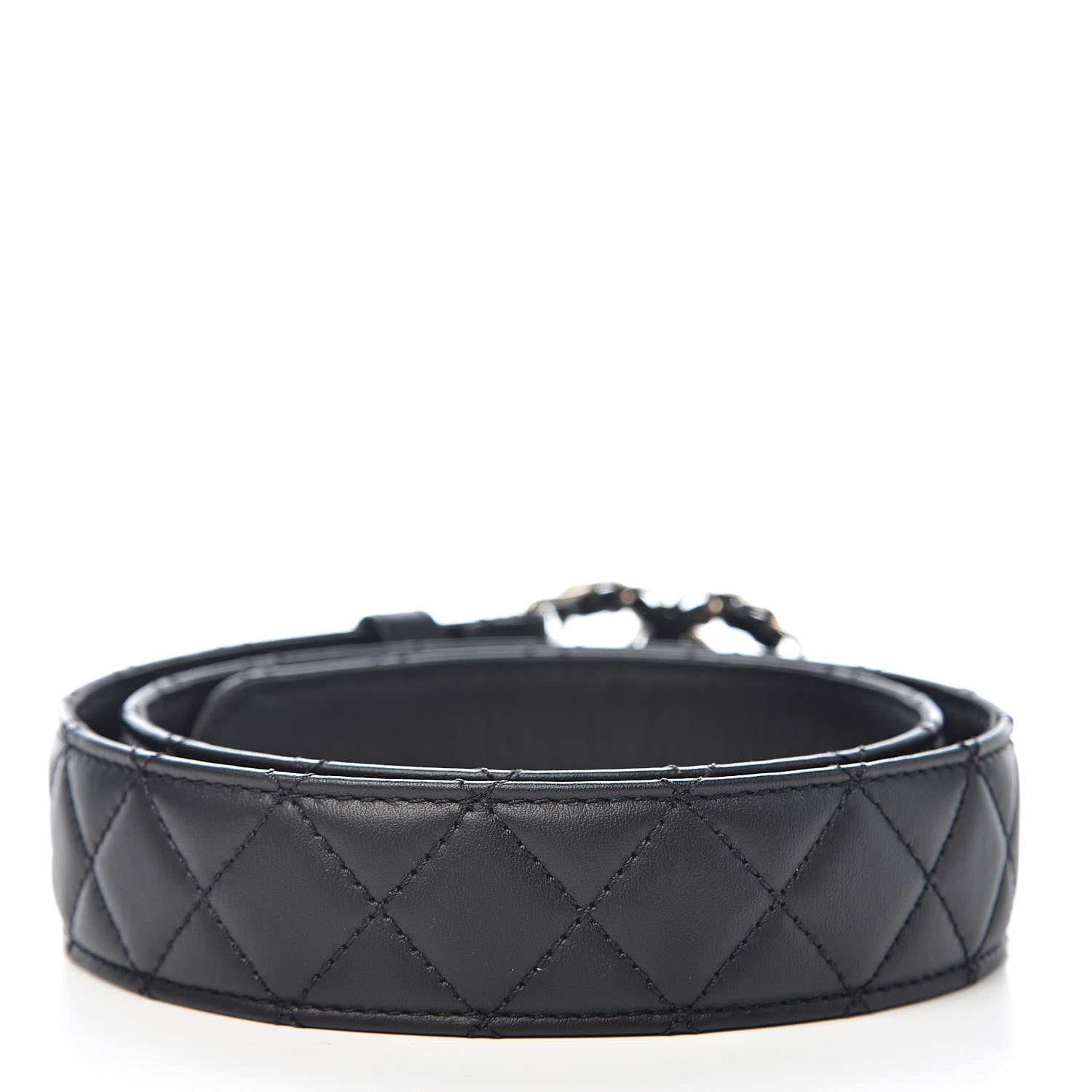 Chanel Lambskin Quilted CC Chain Belt 75 30 Black 3 of 8