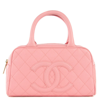 Chanel Caviar Quilted Small Bowler Pink 1 of 7