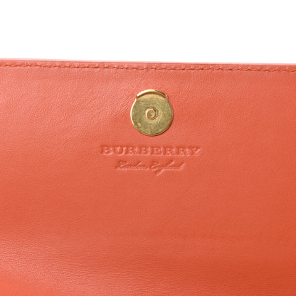 Burberry Calfskin Logo Embossed Chain Wallet Orange 8 of 11