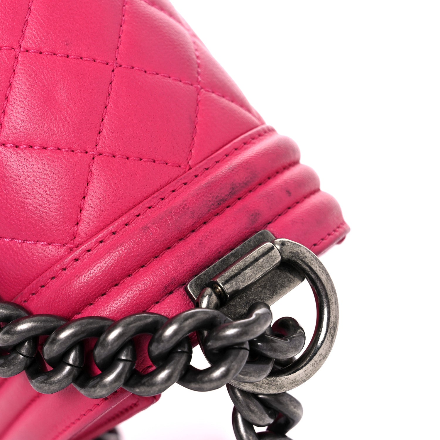 Chanel Lambskin Quilted Medium Boy Flap Pink 11 of 13