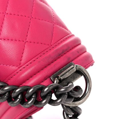 Chanel Lambskin Quilted Medium Boy Flap Pink 11 of 13