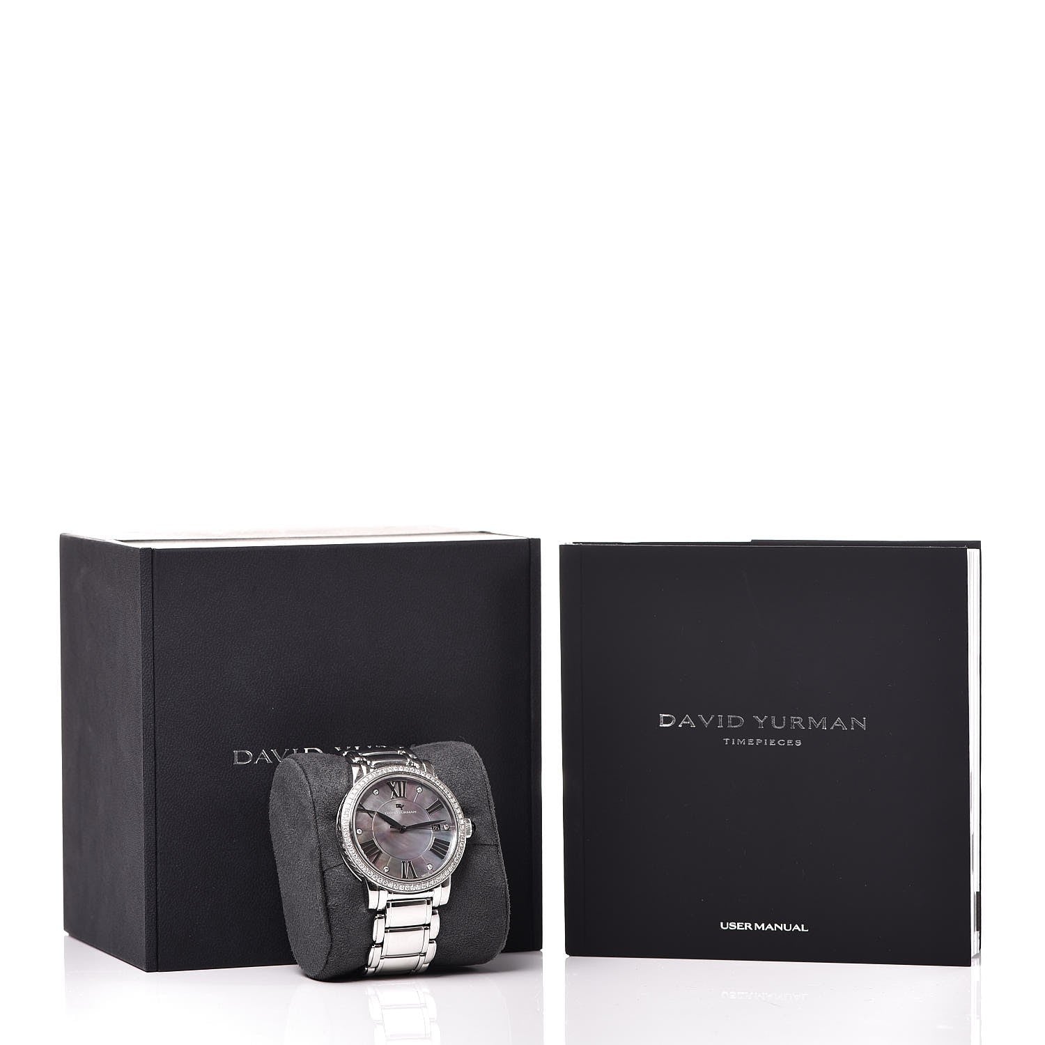 David Yurman Stainless Steel Diamond Bezel Mother of Pearl 38mm Classic Quartz Watch 9 of 9