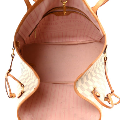 Louis Vuitton Damier Azur Neo Neverfull MM Rose Ballerine 4 of 15