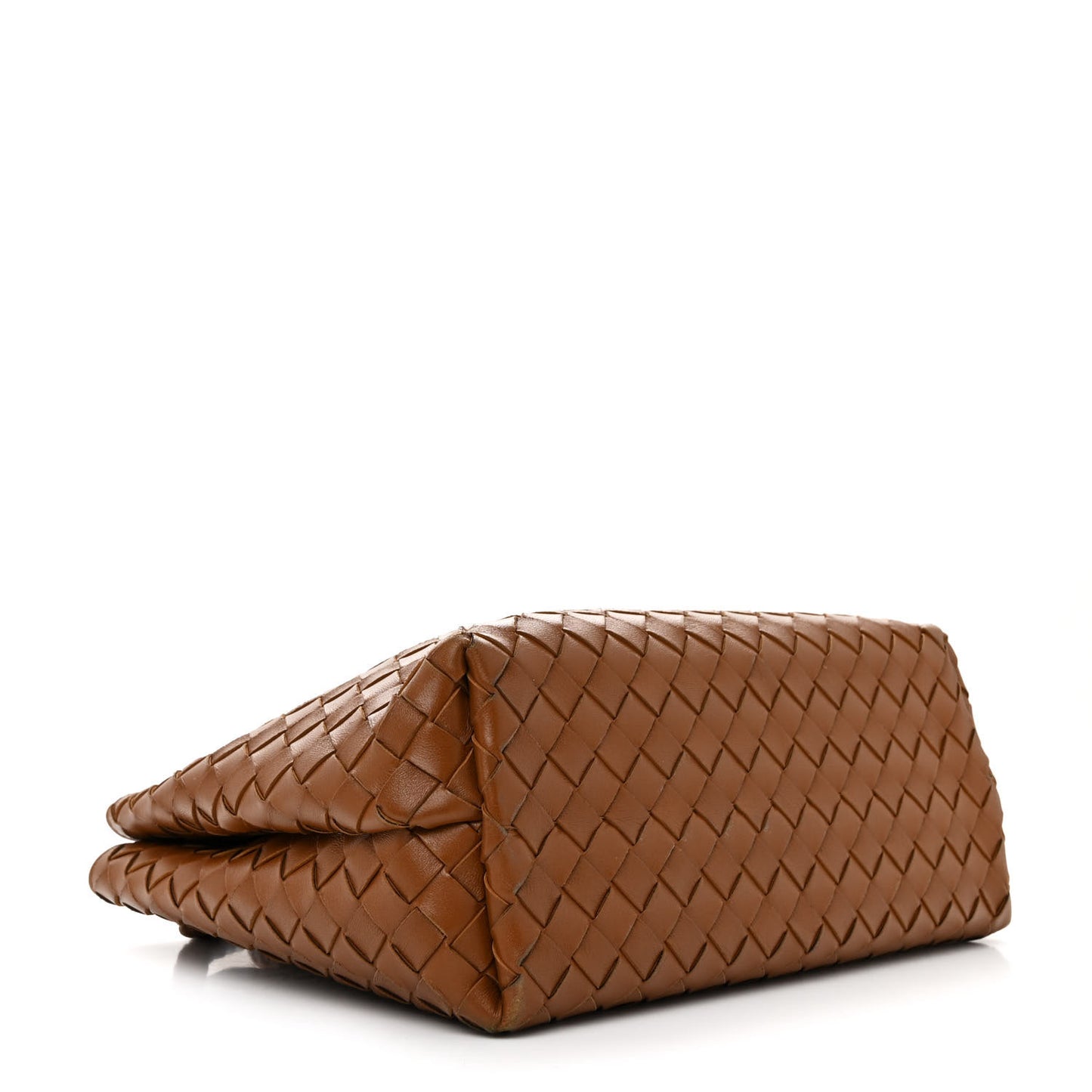 Nappa Intrecciato Medium Andiamo Shoulder Bag Cognac