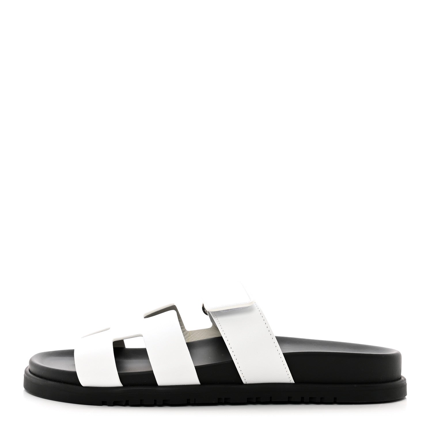 Hermes Calfskin Womens Chypre Sandals 38.5 White 1 of 9