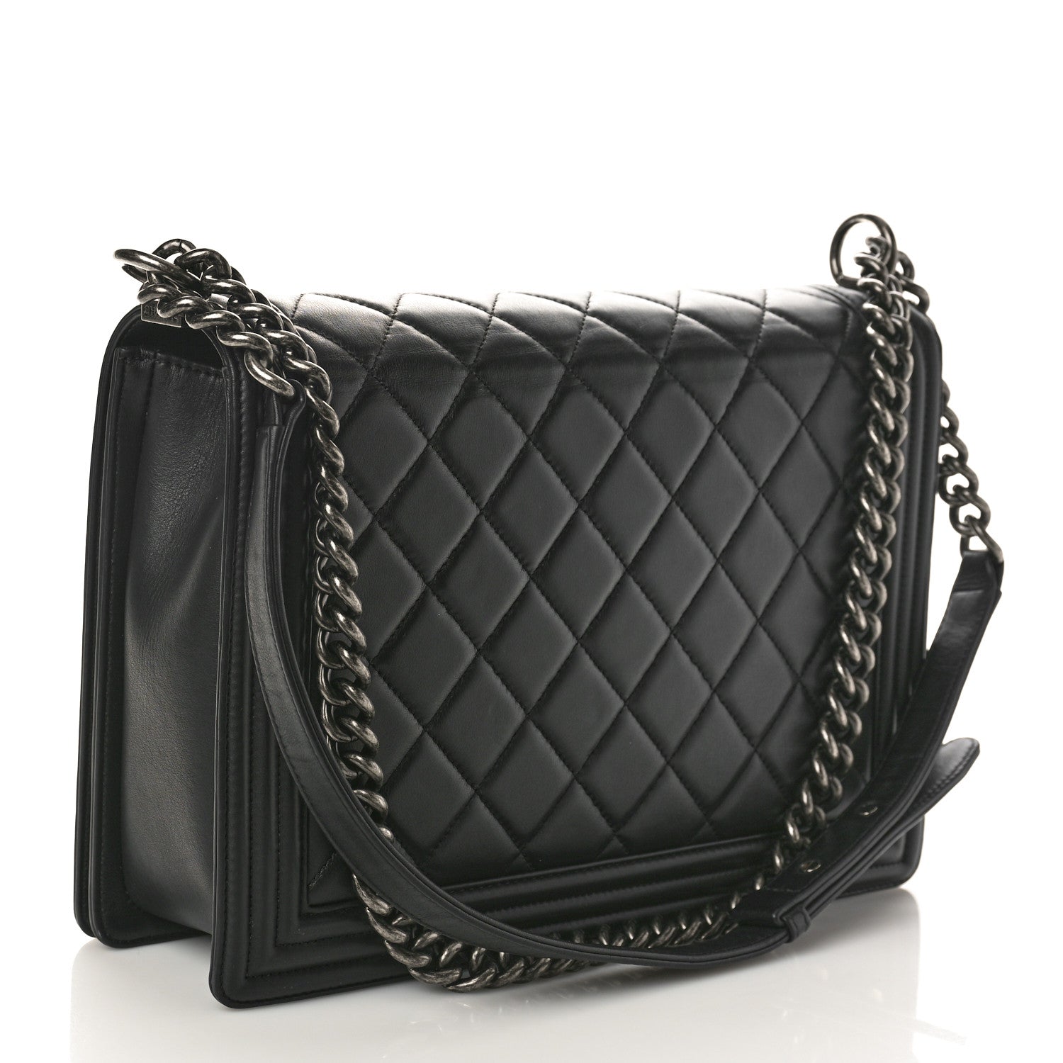 Chanel Calfskin Quilted Large Boy Flap Black 3 of 13