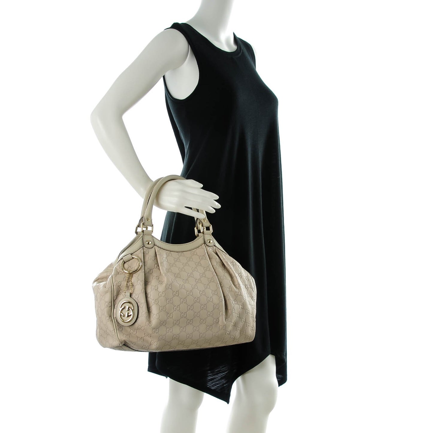 Guccissima Medium Sukey Tote Mystic White