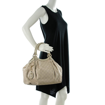 Gucci Guccissima Medium Sukey Tote Mystic White 2 of 7