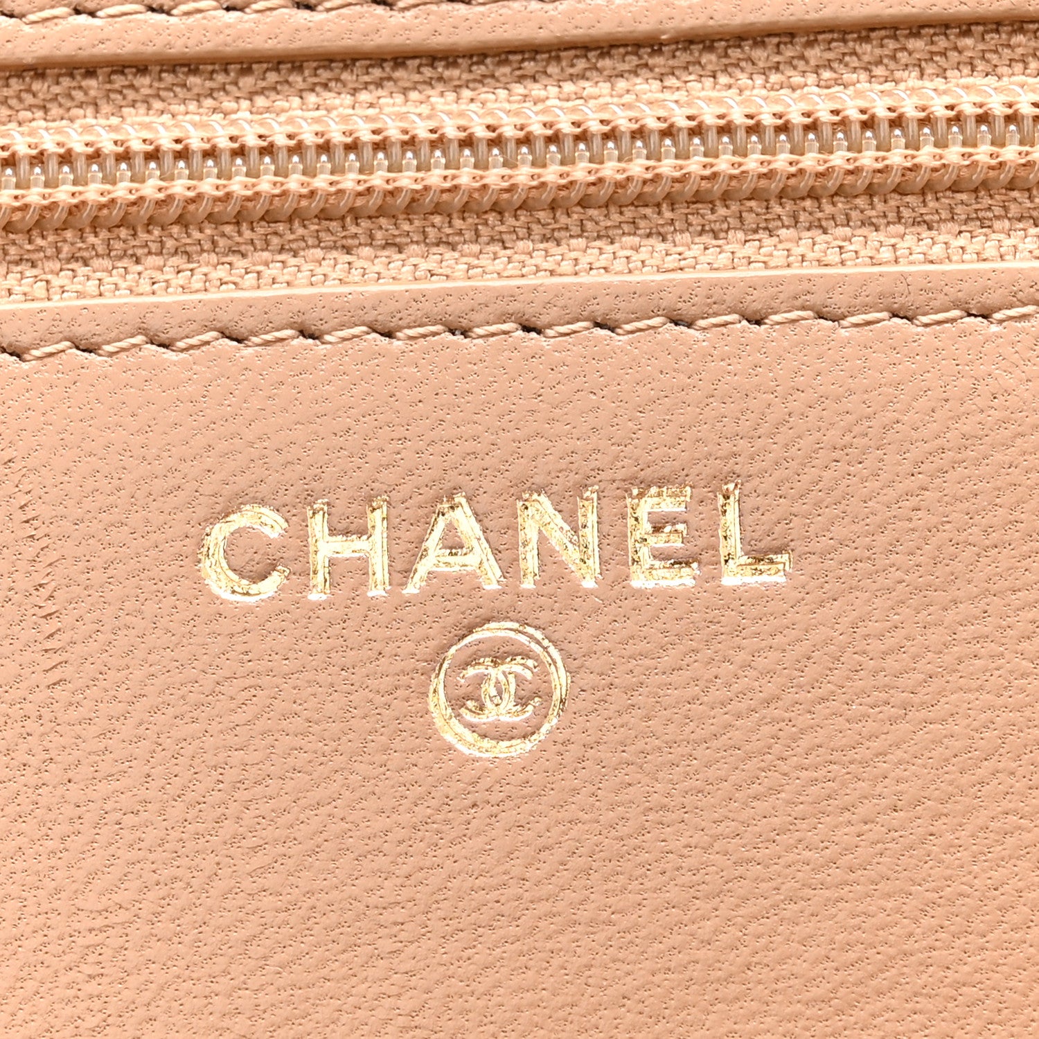 Chanel Lambskin Quilted Trendy CC Wallet On Chain WOC Beige 6 of 12