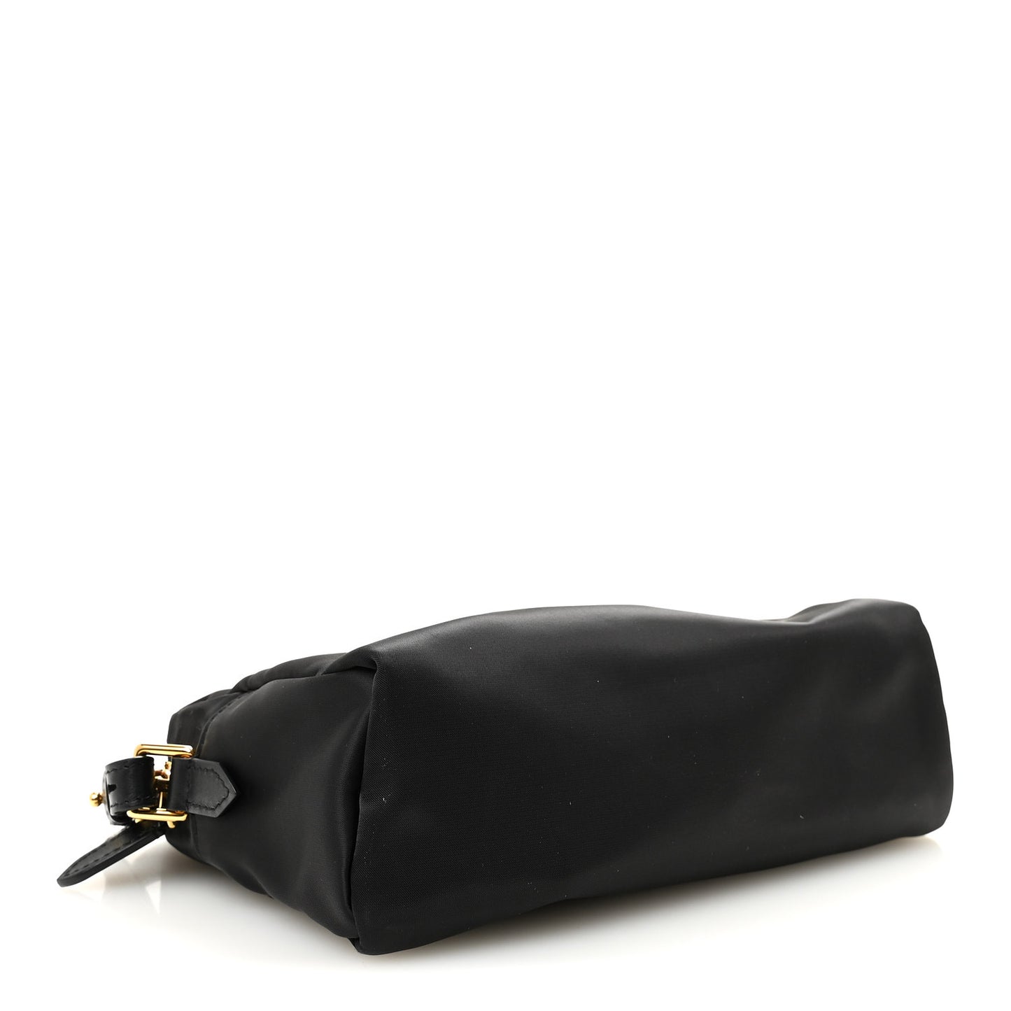 Nylon Pouch With Chain Black