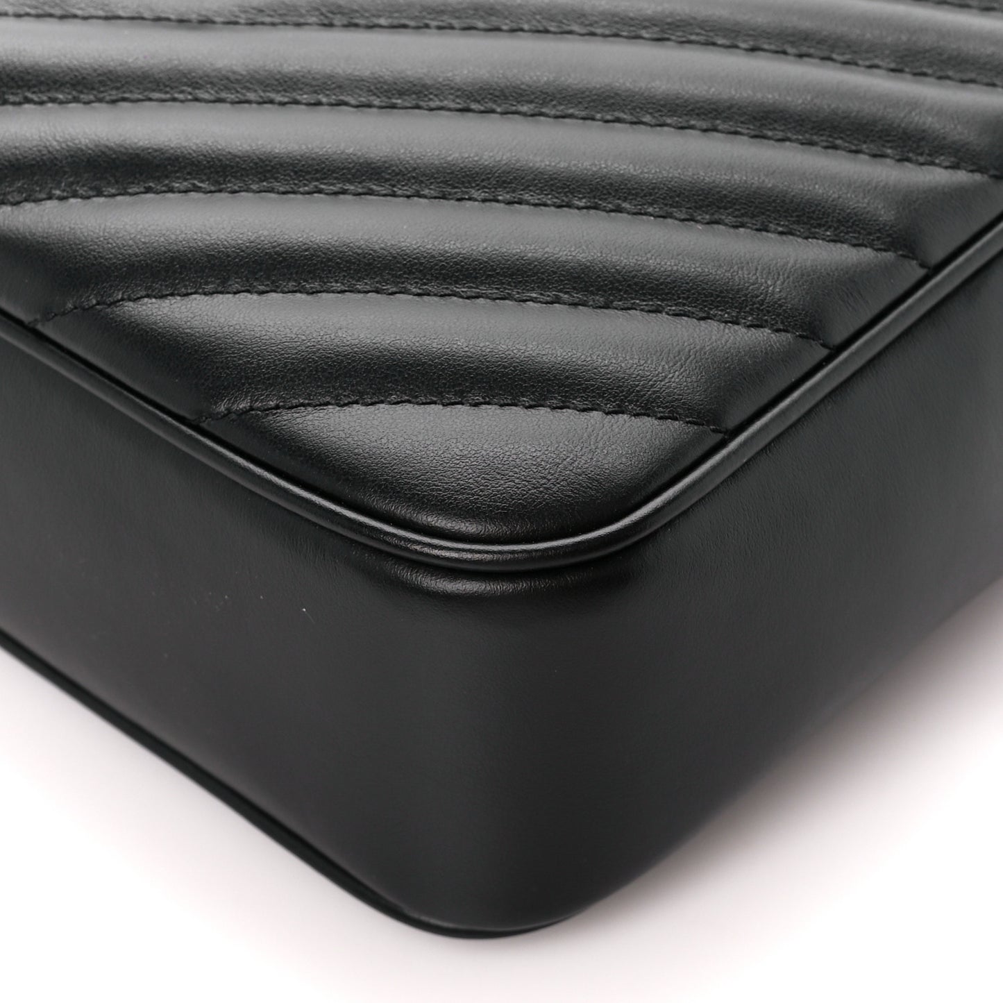 Calfskin Matelasse Monogram Monochrome Lou Camera Bag Black