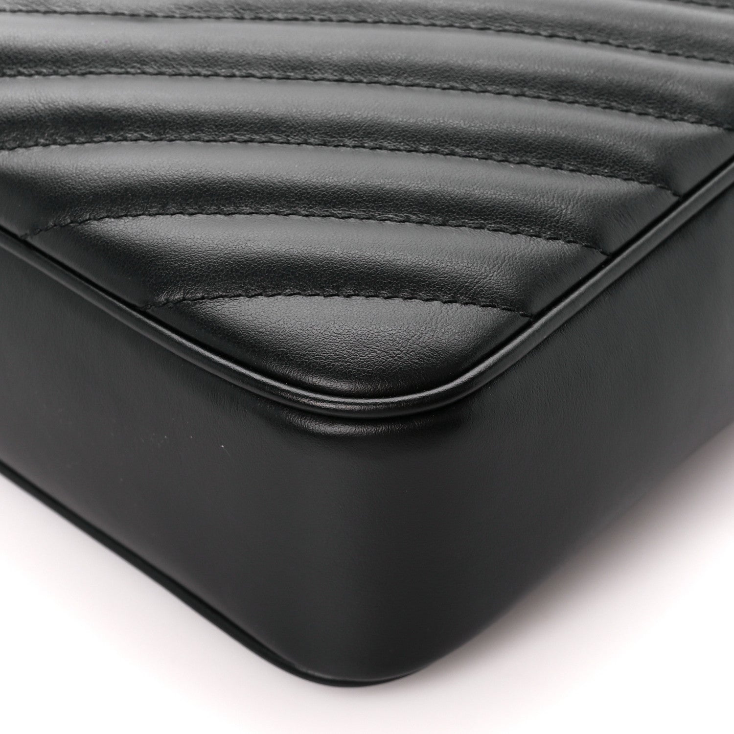 Saint Laurent Calfskin Matelasse Monogram Monochrome Lou Camera Bag Black 10 of 10