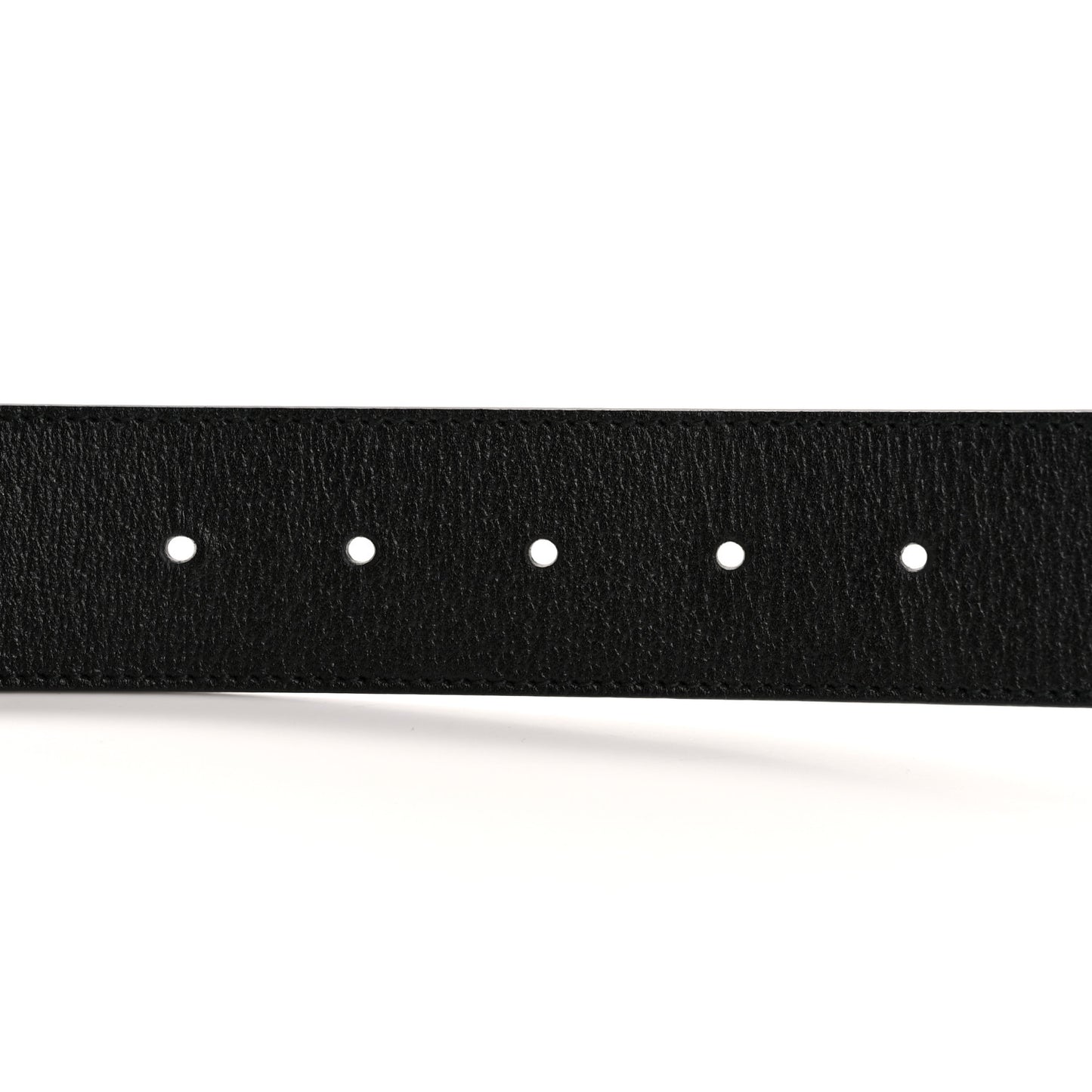 Textured Dollar Calfskin Nickel Double G 40mm Belt 80 32 Black