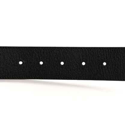 Gucci Textured Dollar Calfskin Nickel Double G 40mm Belt 80 32 Black 3 of 7