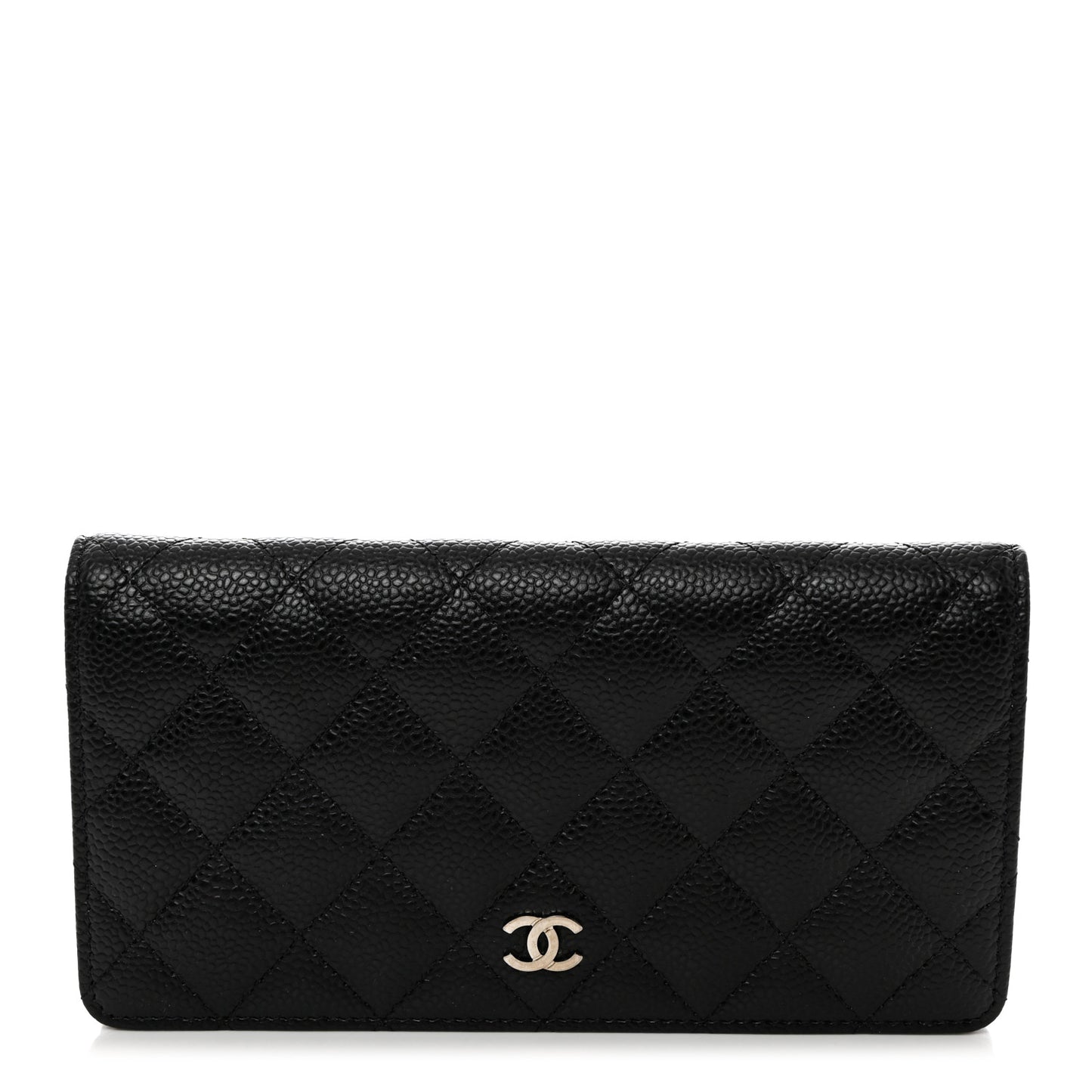 Caviar Quilted Yen Wallet Black
