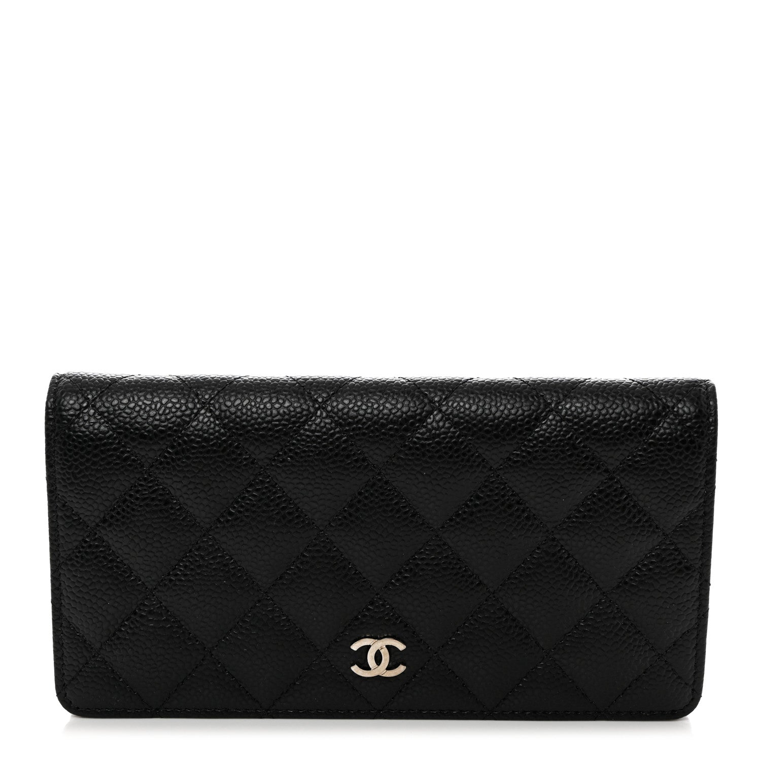 Chanel Caviar Quilted Yen Wallet Black 1 of 8