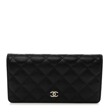 Chanel Caviar Quilted Yen Wallet Black 1 of 8