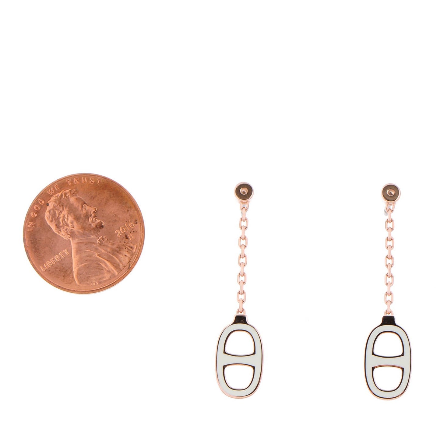 Lacquered Iliade Drop Earrings Ecru