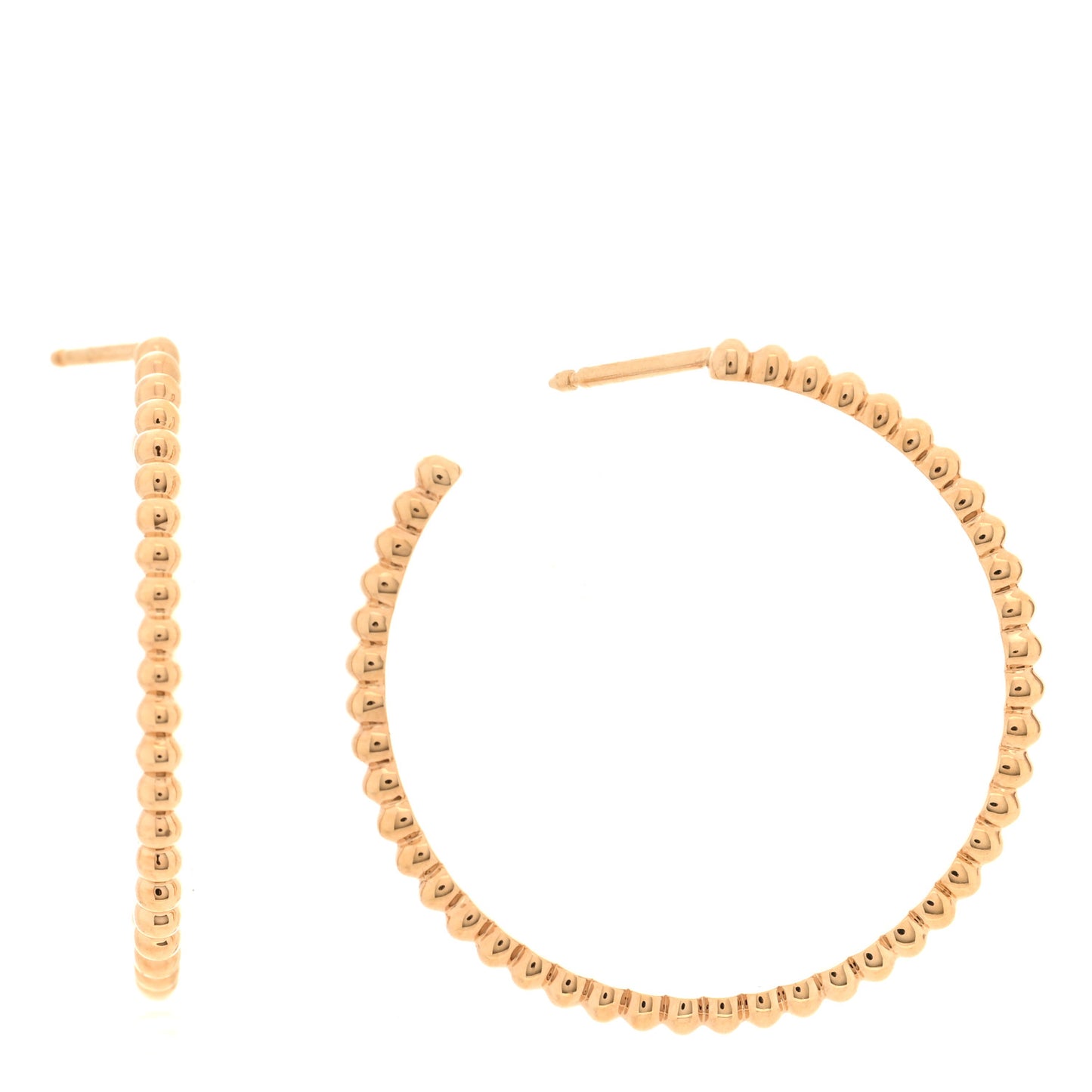 18K Yellow Gold Small Perlee Hoop Earrings