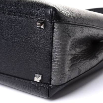 MCM Grained Calfskin Visetos Medium Sarah Hobo Black 6 of 15