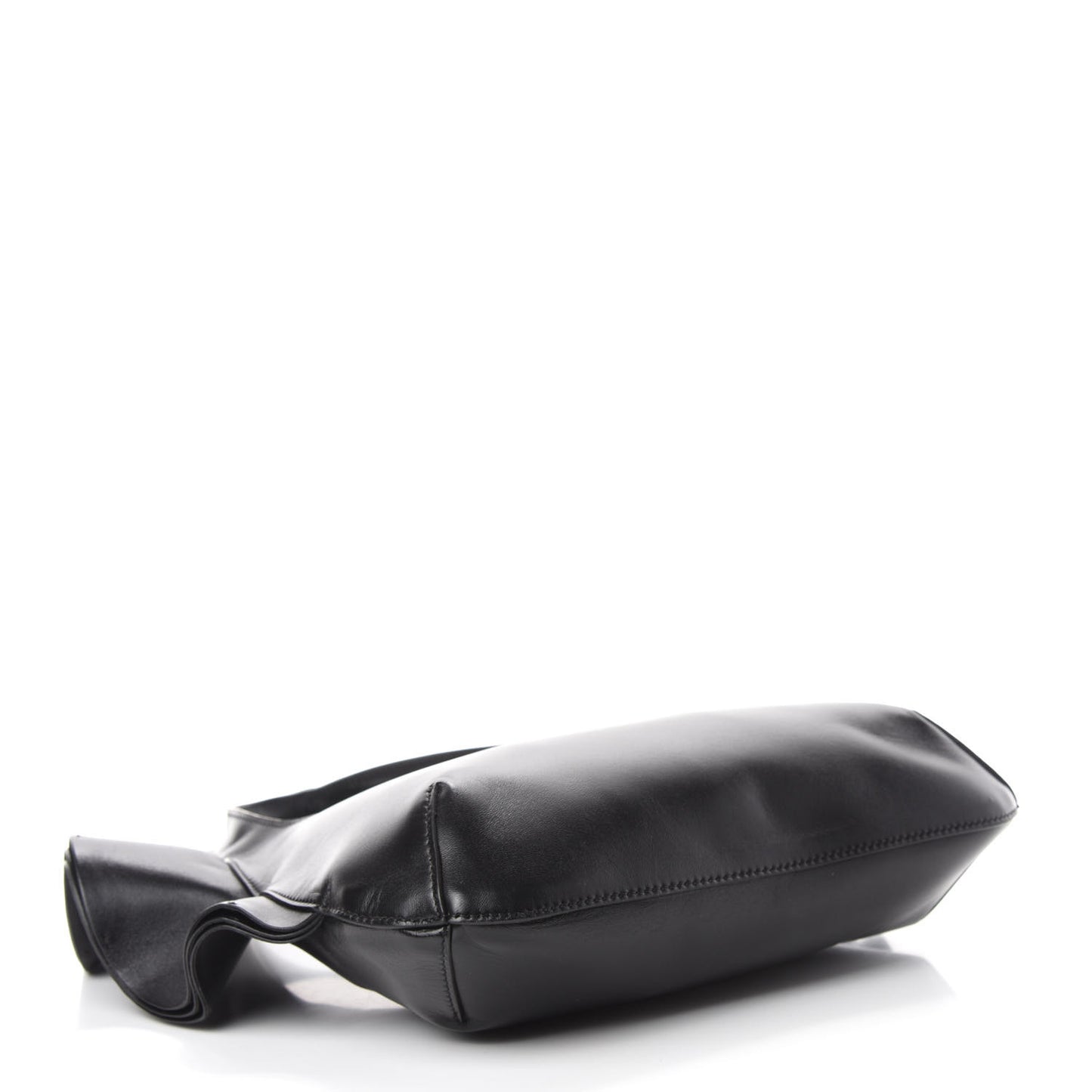 Nappa Atelier 04 Rouches Edition Small Ruffle Hobo Black