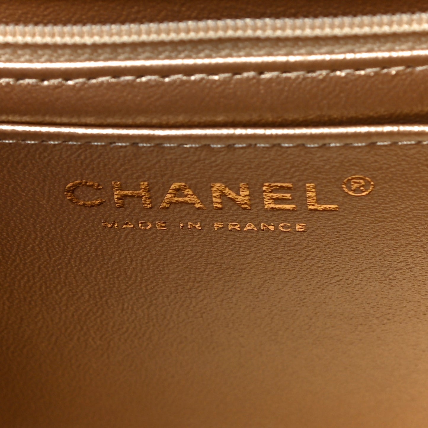 Metallic Lambskin Quilted Mini Square Flap Gold