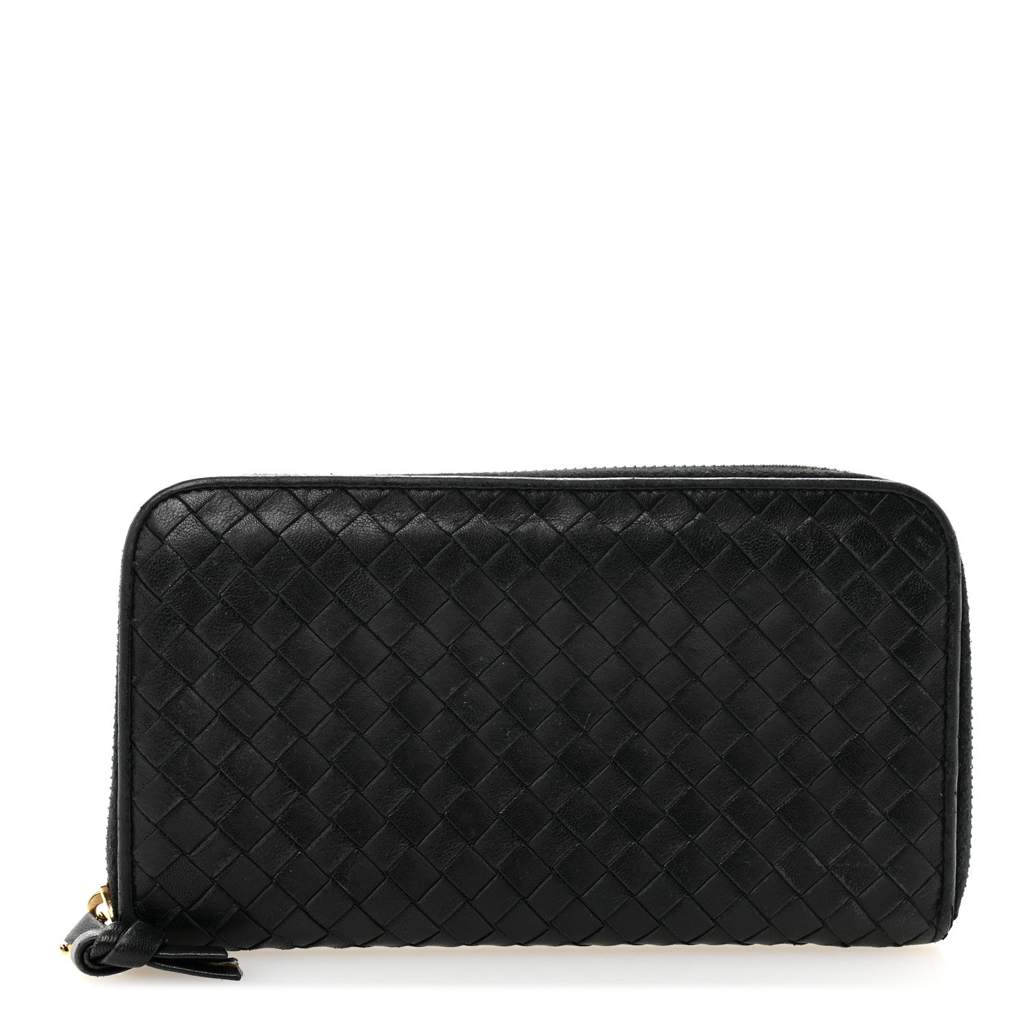 Bottega Veneta Nappa Intrecciato Zip Around Wallet Black 1 of 10