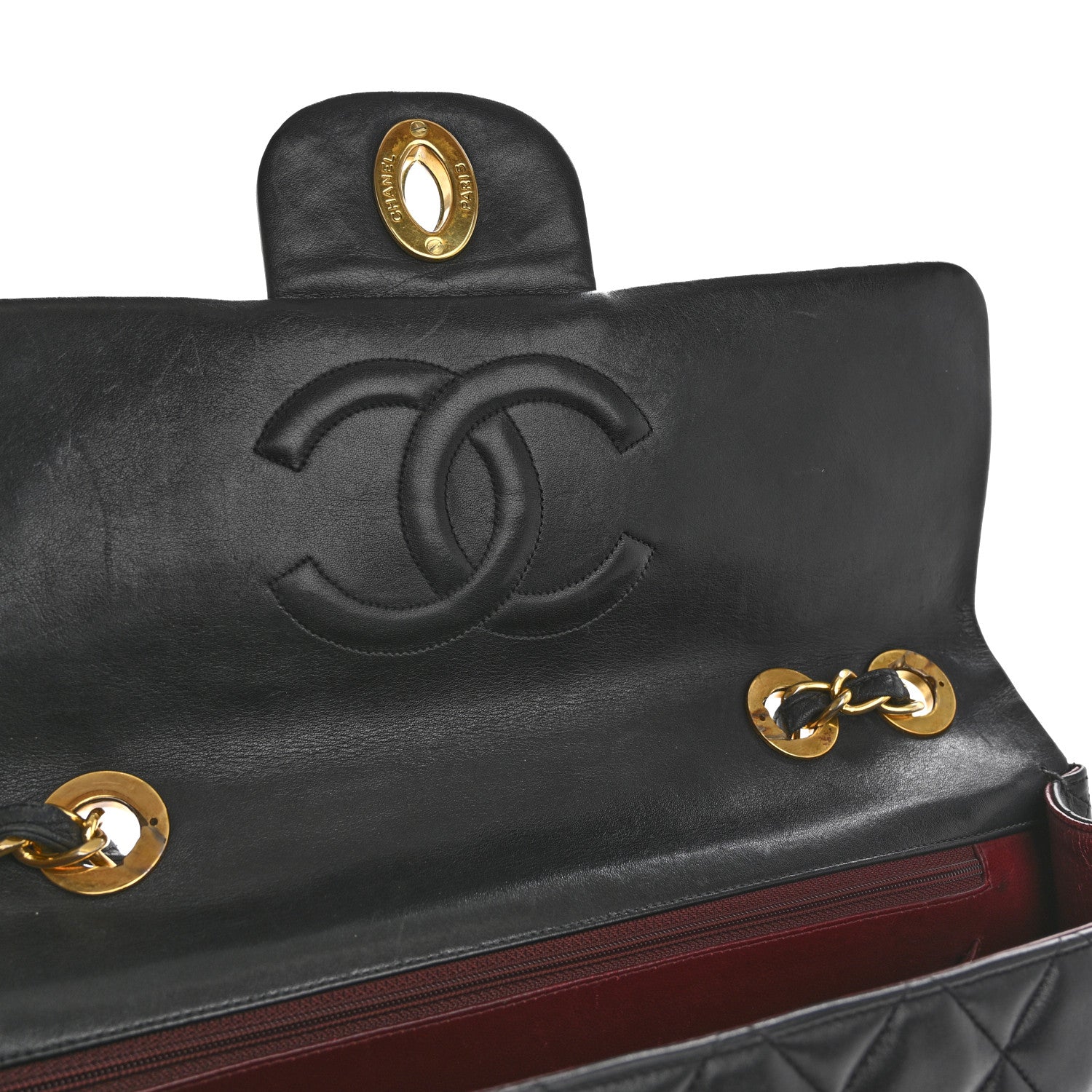 Chanel Lambskin Quilted XL Jumbo Single Flap Black 11 of 13