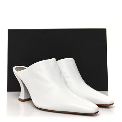 Bottega Veneta Lambskin Mules 38.5 Optic White 8 of 8