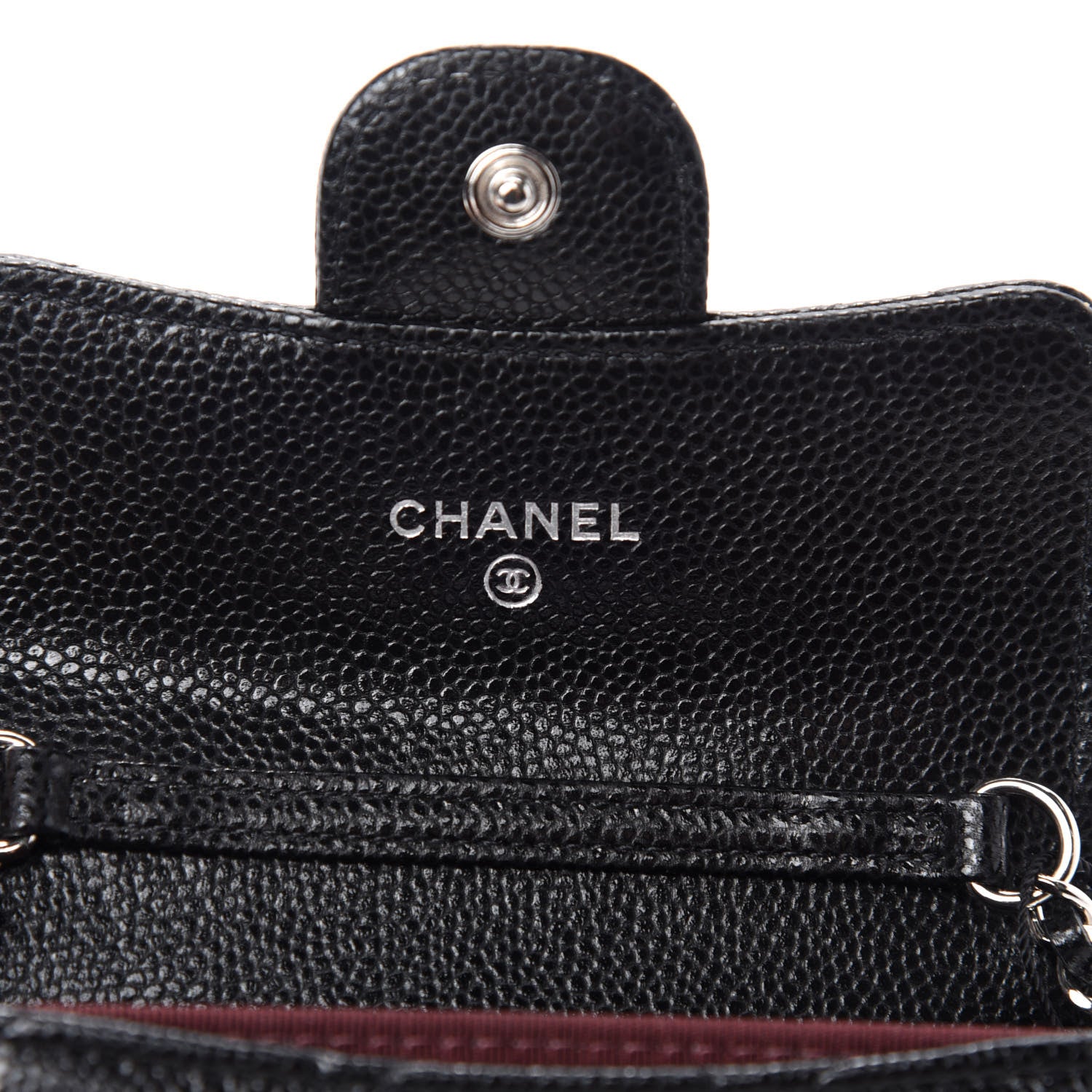 Chanel Caviar Quilted Flap Card Holder On Chain Black 8 of 12