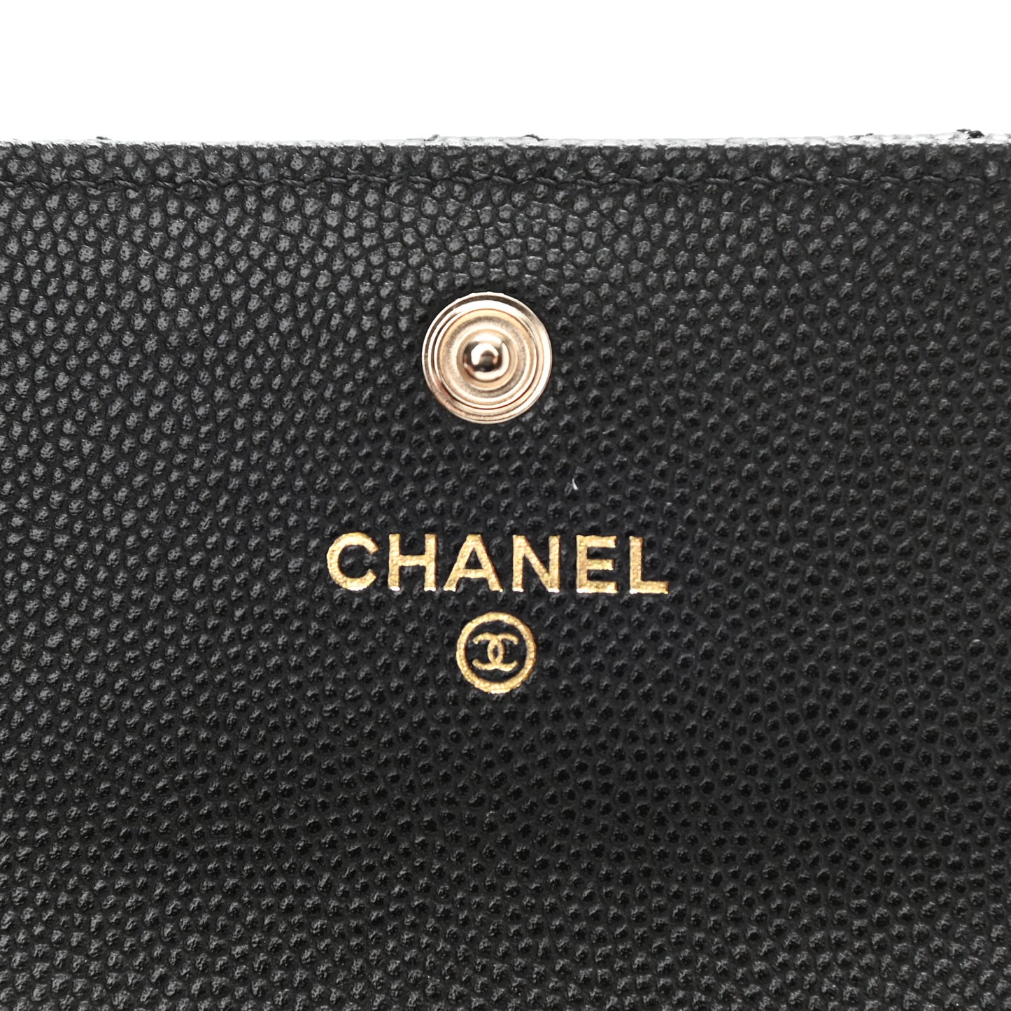 Caviar Quilted CC Racing Flag Flap Card Holder Black