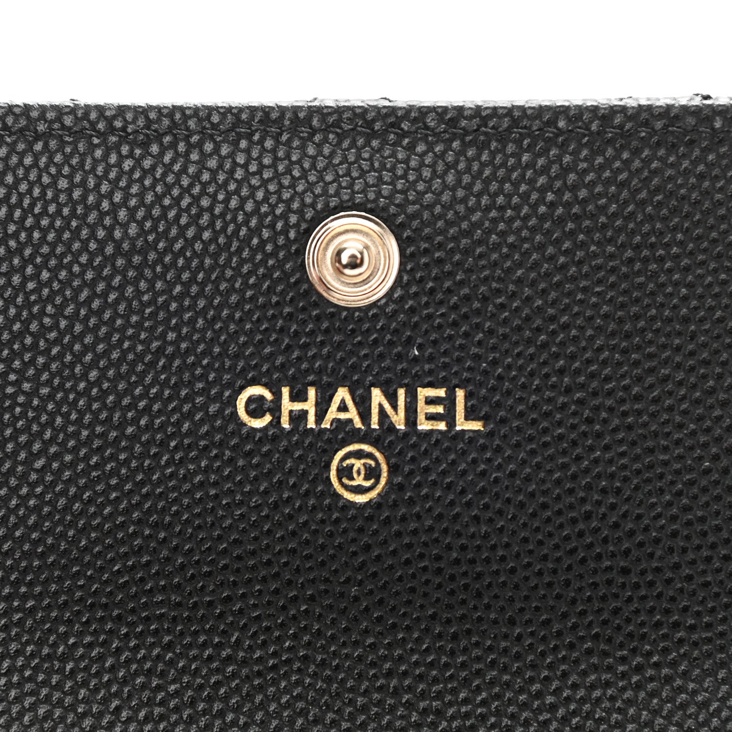 Chanel Caviar Quilted CC Racing Flag Flap Card Holder Black 6 of 9