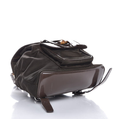 Gucci Nylon Bamboo Backpack Brown 4 of 13
