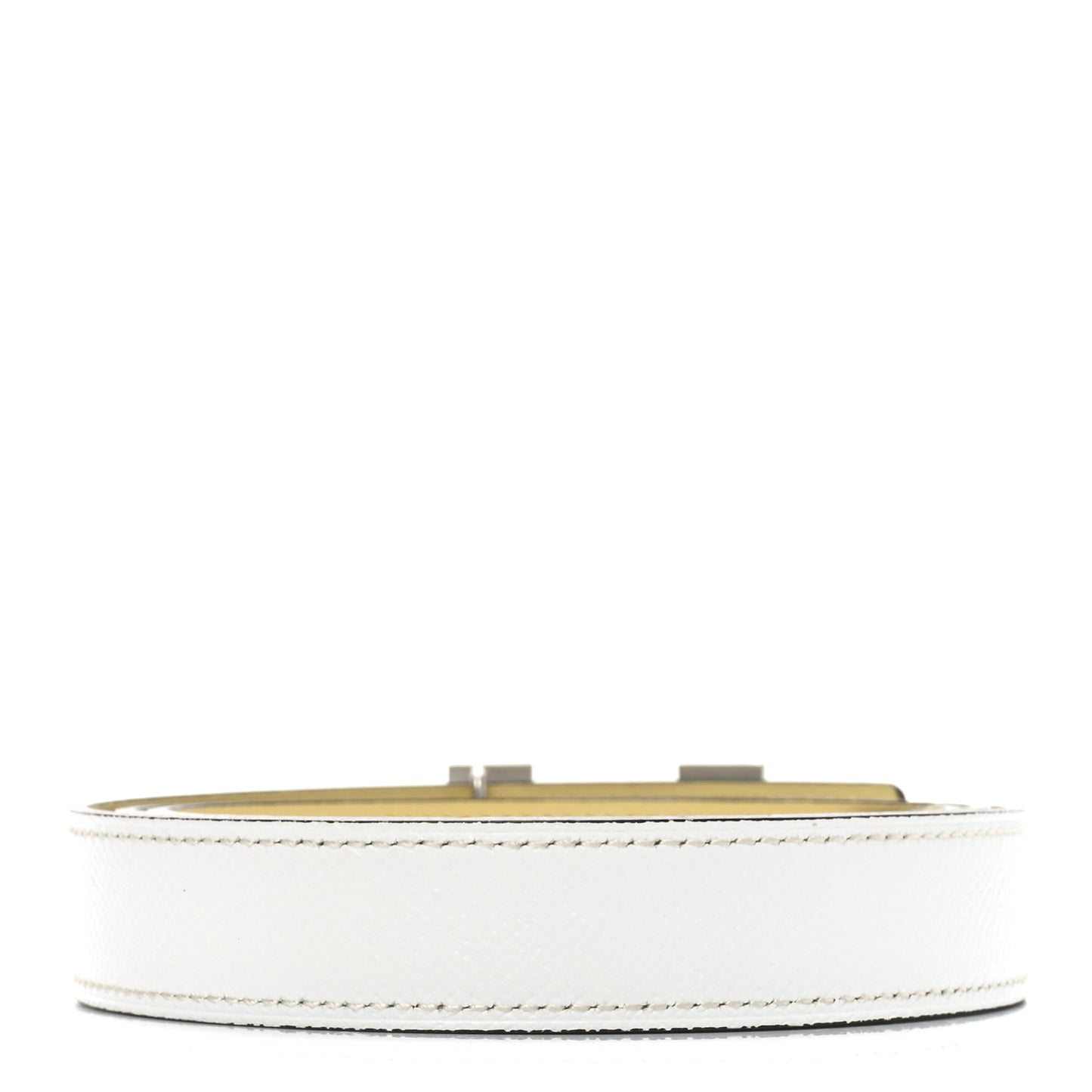 Swift Epsom 24mm Mini Martelee Constance Belt 90 Jaune Poussin White