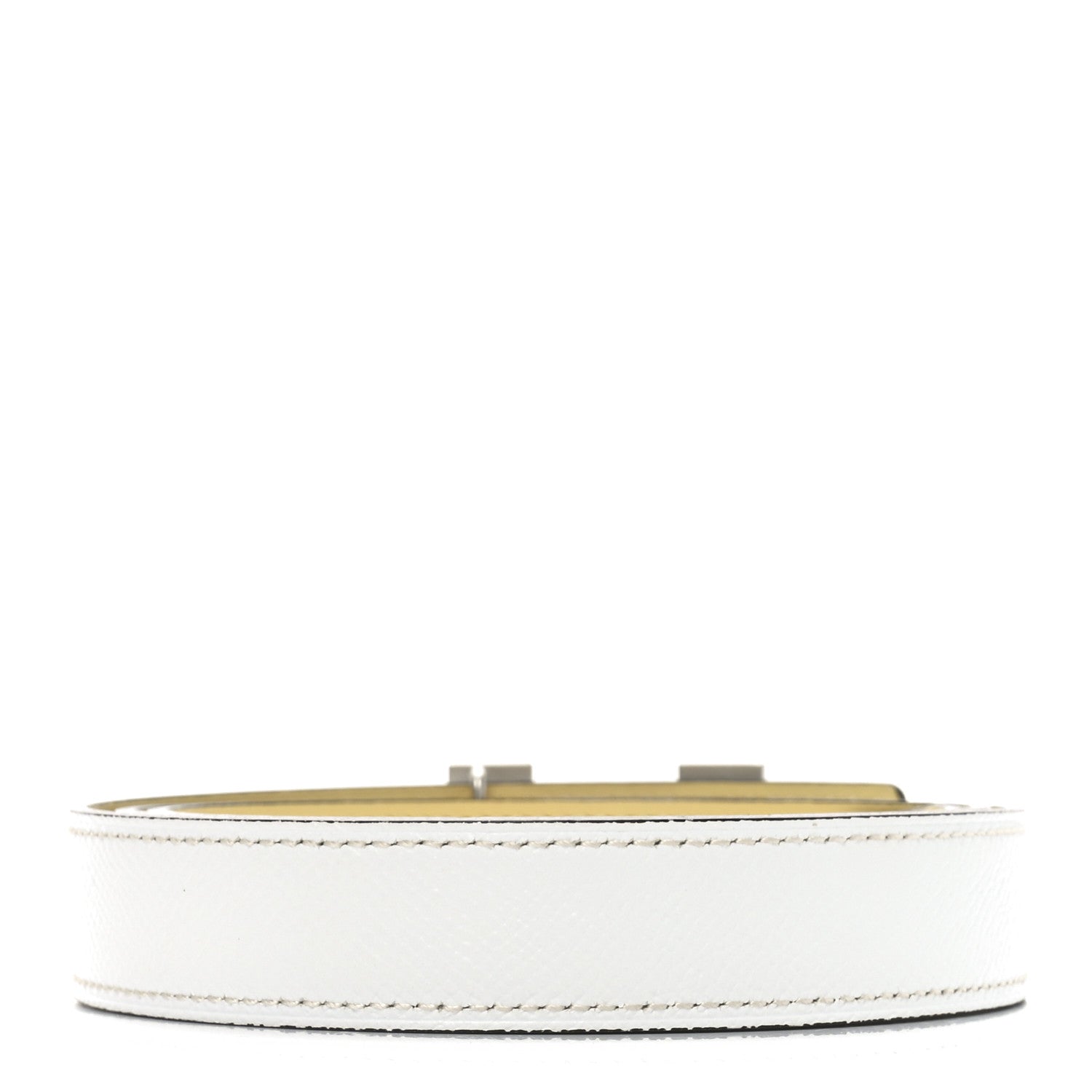 Hermes Swift Epsom 24mm Mini Martelee Constance Belt 90 Jaune Poussin White 2 of 5