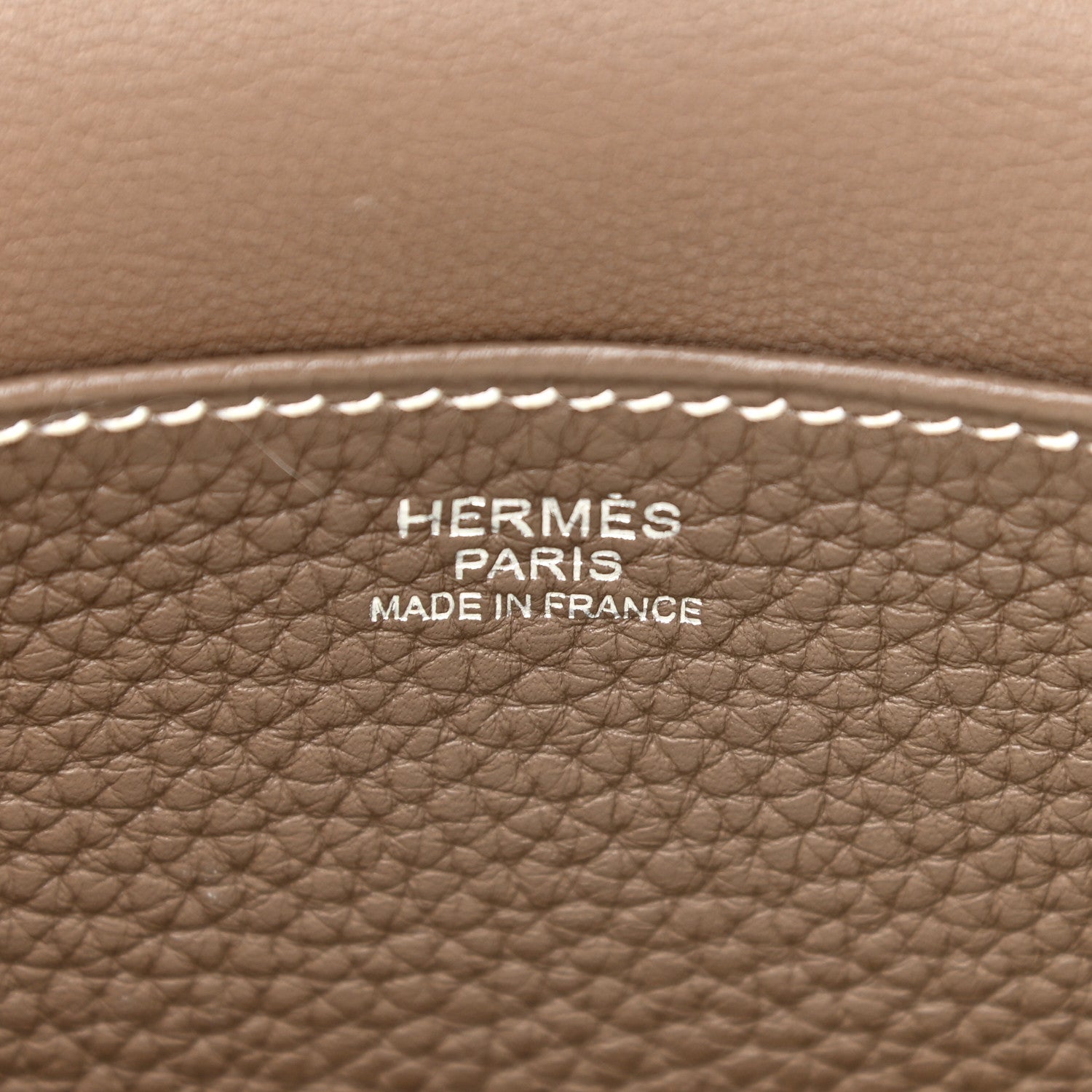 Hermes Taurillon Clemence Halzan 31 GM Etoupe 6 of 9