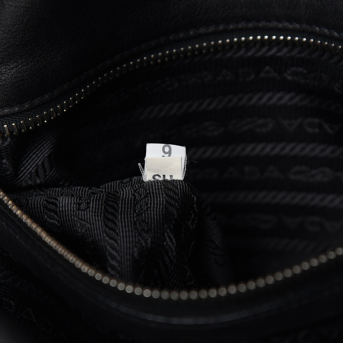 Soft Calfskin Tessuto Nylon Shoulder Bag Black