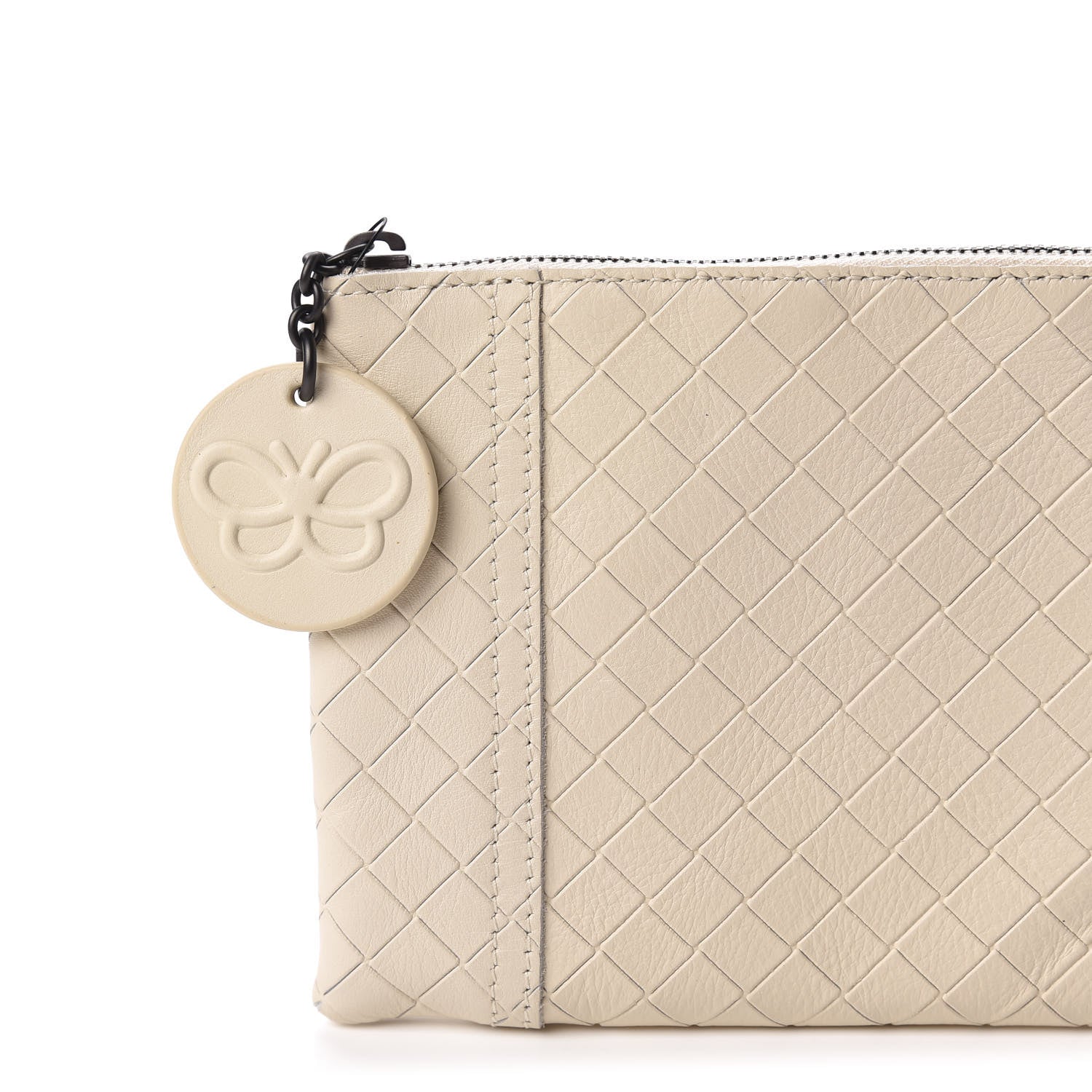 Bottega Veneta Calfskin Intrecciomirage Butterfly Cosmetic Pouch Colonial 8 of 9