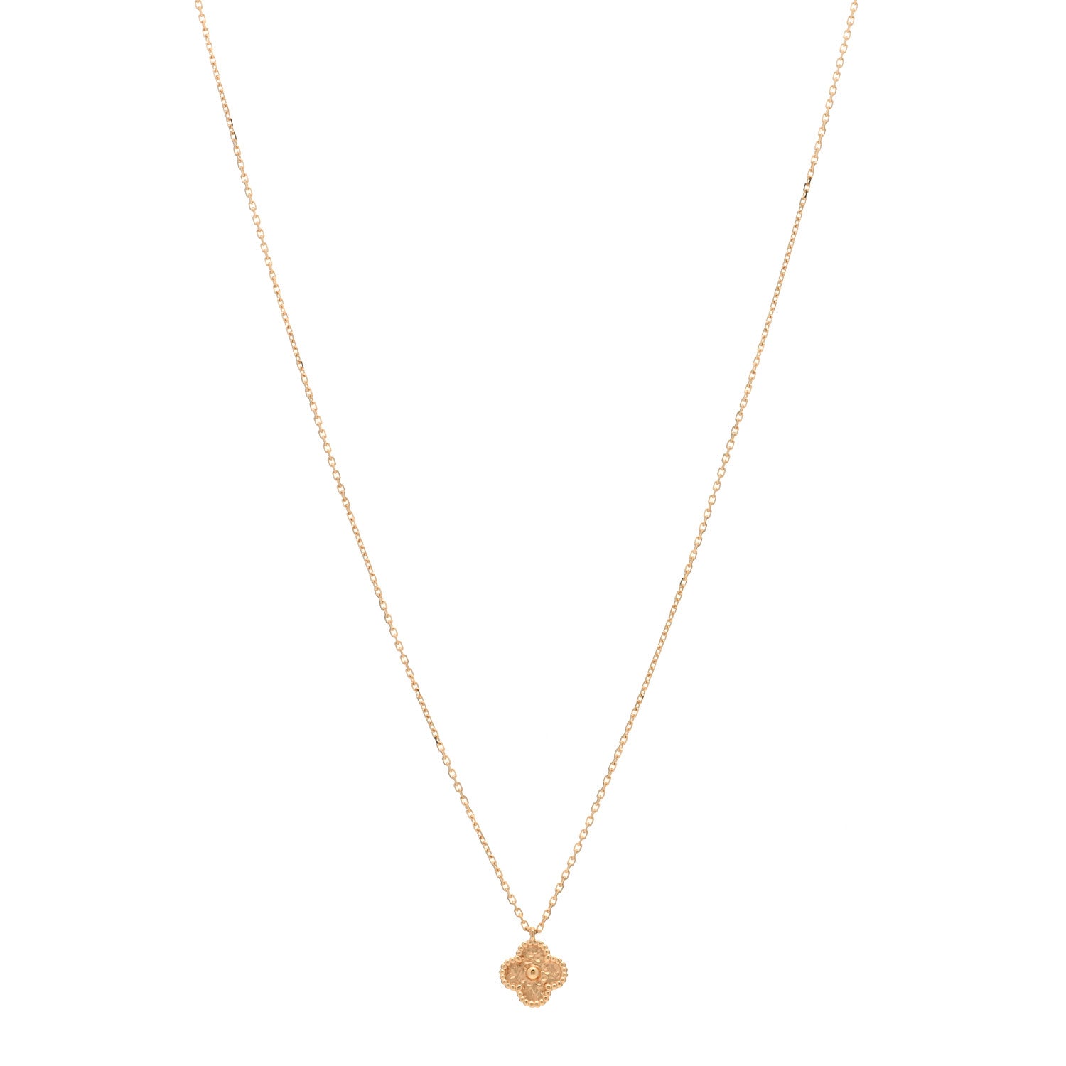 Van Cleef & Arpels 18K Rose Gold Sweet Alhambra Pendant Necklace 1 of 4