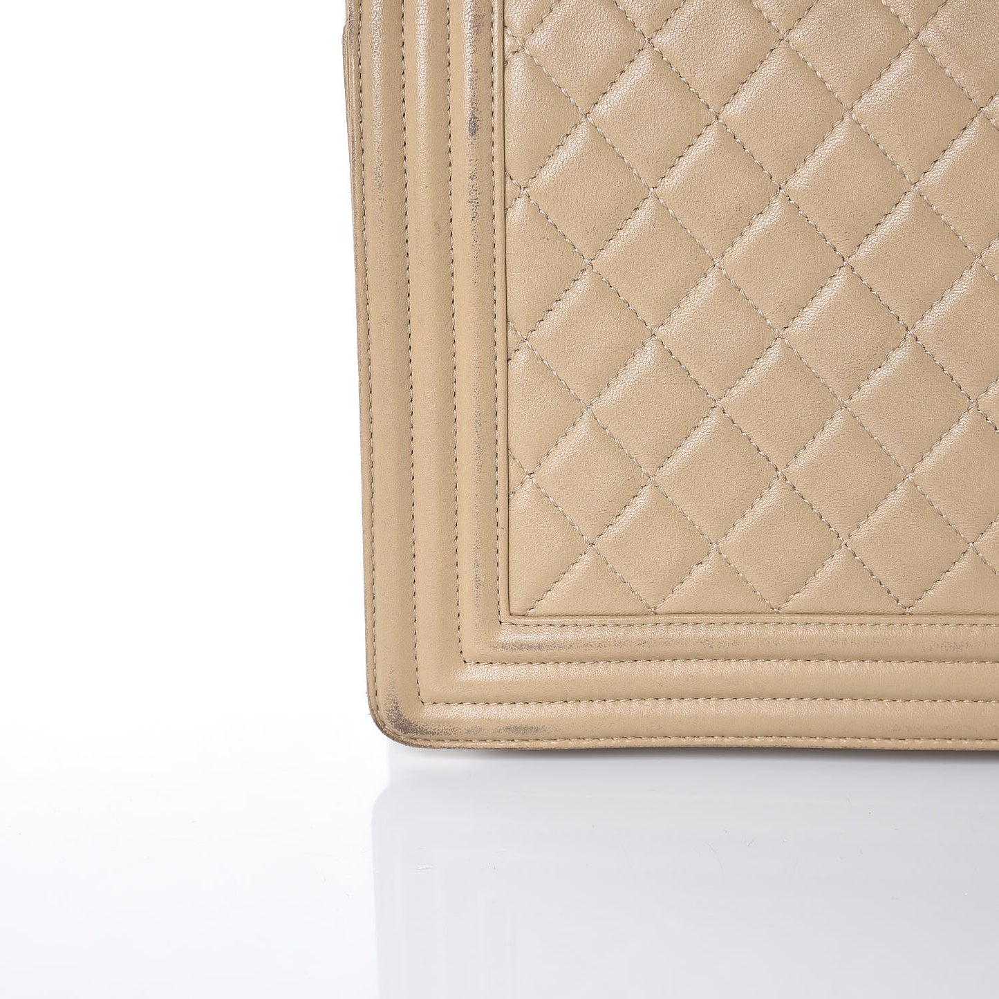 Lambskin Quilted New Medium Boy Flap Beige
