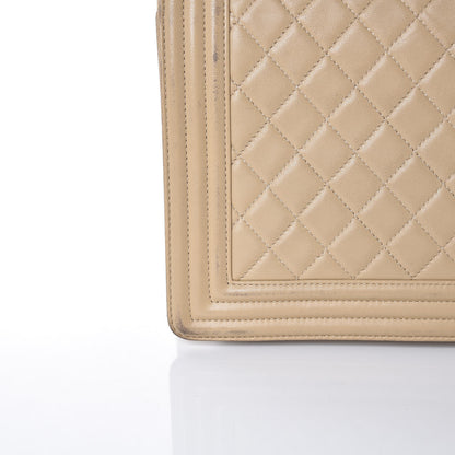 Chanel Lambskin Quilted New Medium Boy Flap Beige 14 of 18