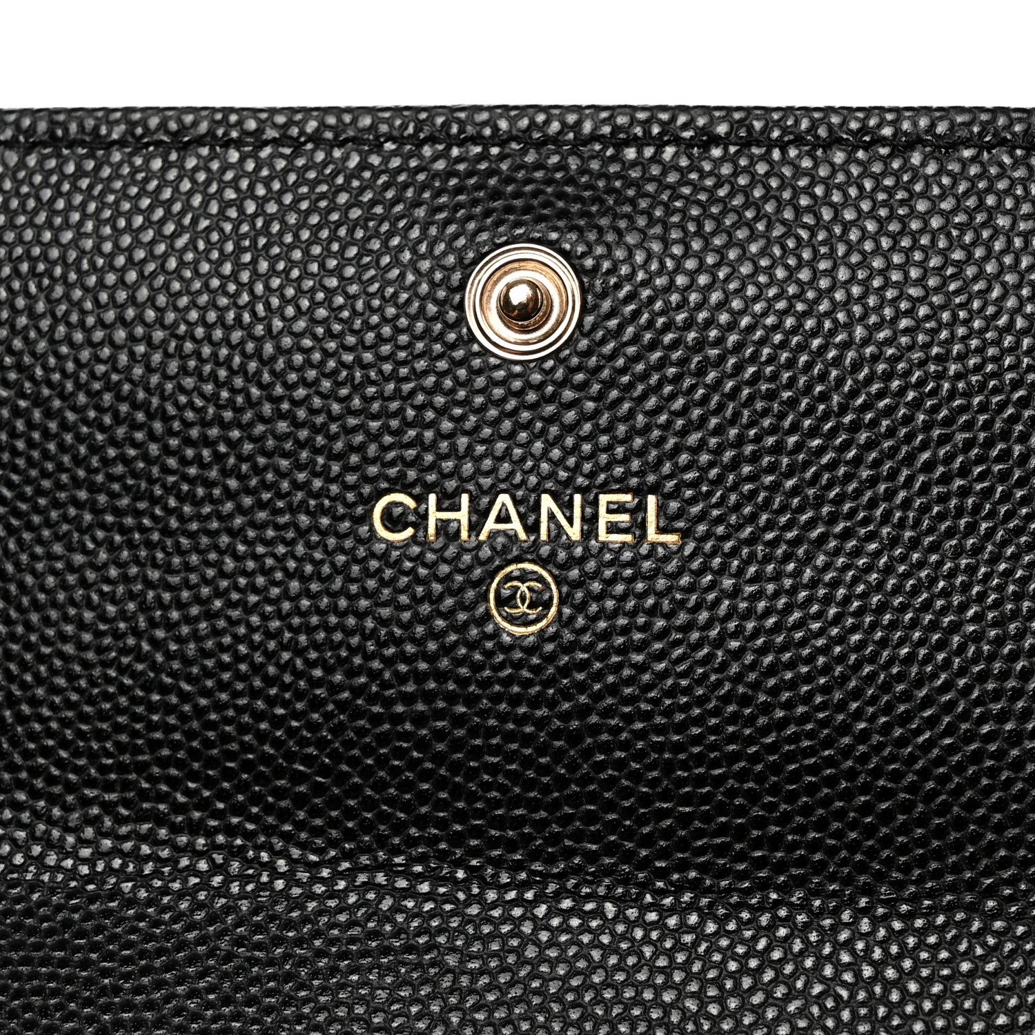 Chanel Caviar Quilted Crystal CC Large Gusset Flap Wallet Black 6 of 9