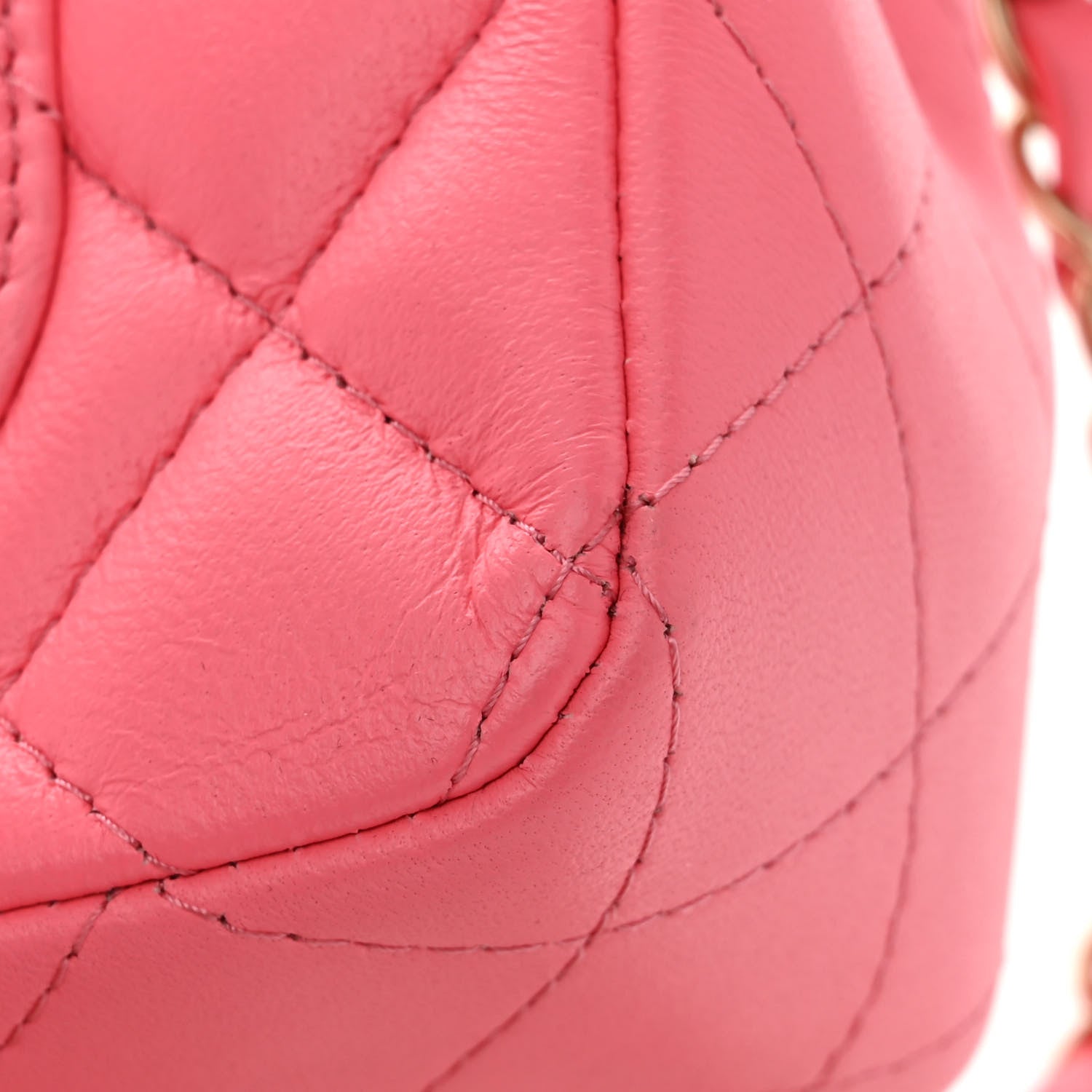Chanel Lambskin Quilted Mini Rectangular Flap Pink 13 of 14