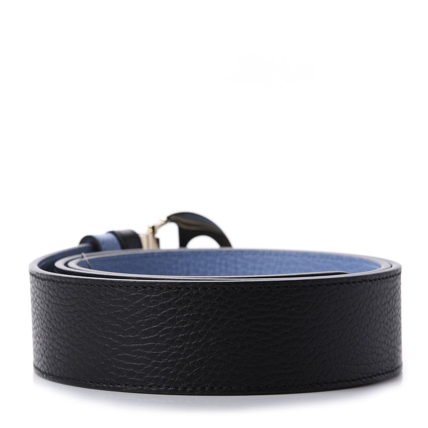 Dollar Calfskin 1973 Reversible Belt 100 40 Black Mineral Blue