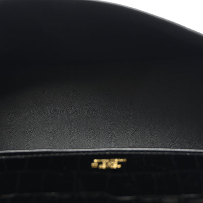 Hermes Shiny Alligator Kelly Pochette Black 5 of 8