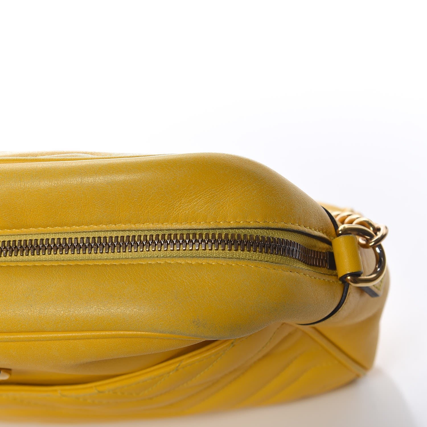 Gucci Calfskin Matelasse Medium GG Marmont Chain Shoulder Bag Stone Topaz 12 of 24